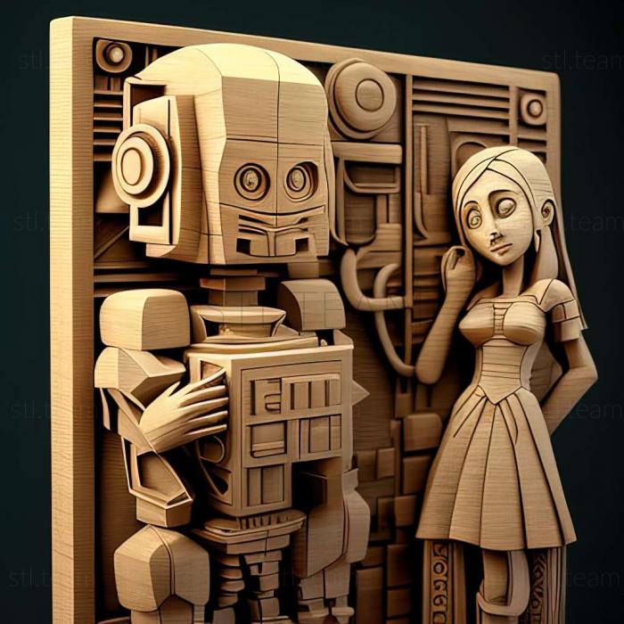 3D model The Girl and the Robot game (STL)